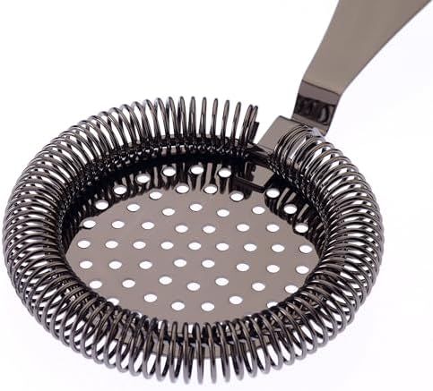 Barfly Deluxe Antique Hawthorne Spring Strainer, Gun Metal Black