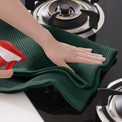 Homaxy 100% Cotton Oversized Waffle Weave Kitchen Towels 8-Pack
