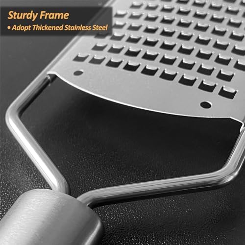 Professional Zester Grater Extra Coarse, Razor-Sharp Stainless Steel Blade