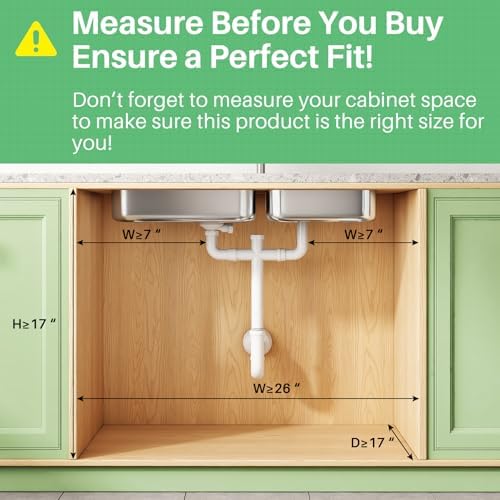 Kitstorack Under Sink Organizer, 1-Pack 3-Tier Height Adjustable Thickened Metal Pull out Cabinet Organizer Shelf, Slide out Storage Drawer Rack for Bathroom Kitchen Pantry Home Organization, Pink