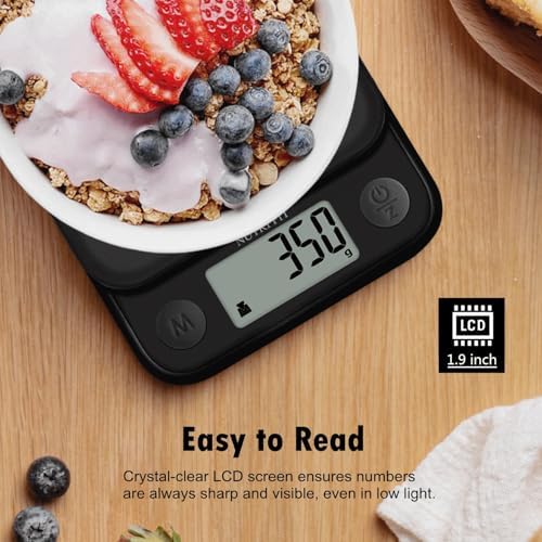 NUTRI FIT Food Scale Small Digital Kitchen Scales Weight Grams Ounces Black