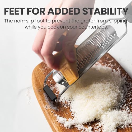 Cheese Grater, Lemon Zester, Fine Cheese Grater with Handle, Width 2.5 inch