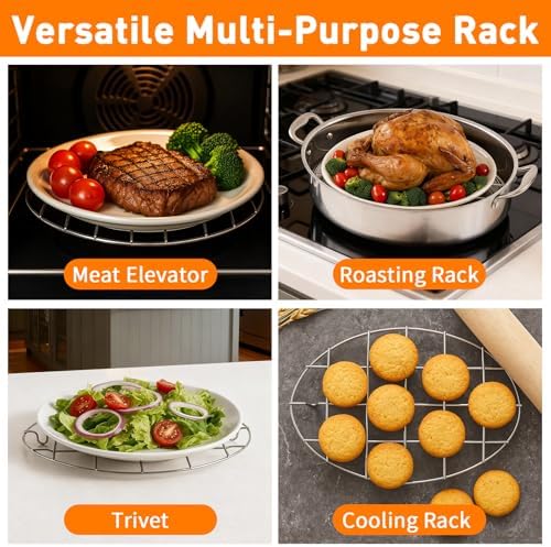 TamBee Turkey Roasting Cooling Racks Wire Broiling Rack Roasting Rack