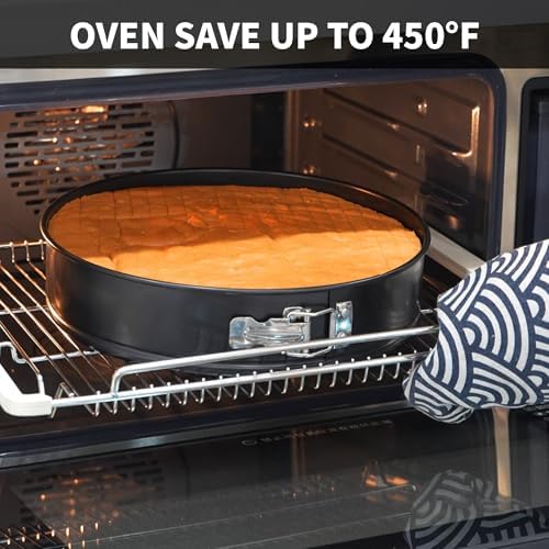 UWILLION Spring Form Cake Pans 12 Inch Springform Pan Nonstick Round Cheesecake Pan Carbon Steel Large Baking Mold Cake Tin for Christmas Birthday