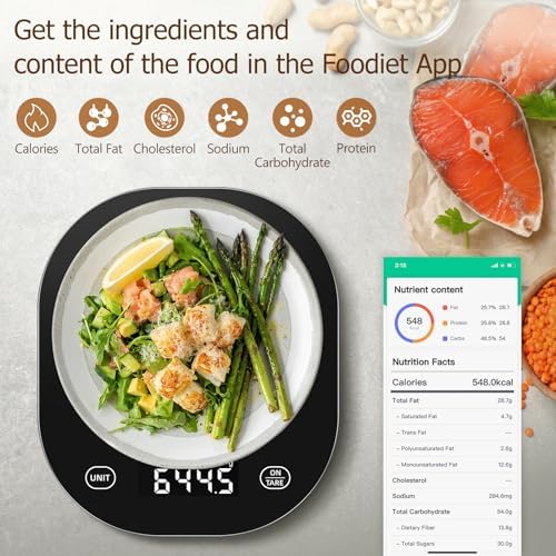 Arboleaf Smart Food Scale with Nutritional Calculator, 22lb Kitchen Scale