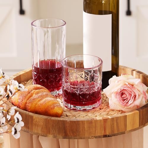 Moretoes Drinking Glasses 12 Piece Crystal Glass Cups