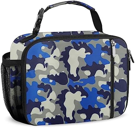 esouler Lunch Box Kids Insulated Lunch Bag for Boys & Girls Durable Children Lunchbox for School with Water Bottle Holder-Camouflage