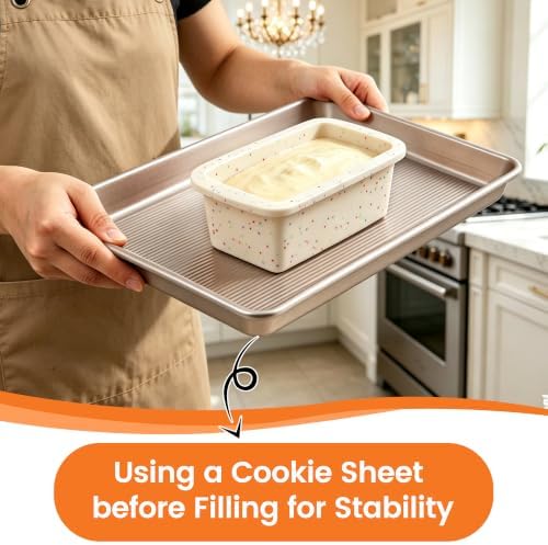 CAKETIME Silicone Mini Loaf Pans - Baking Pans Set for 5.7 x 3.3 Loaf