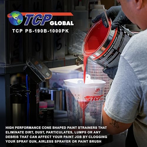 TCP Global - 190 Micron Filter Tips Ultra-Fine Paint Strainer, Case of 1000