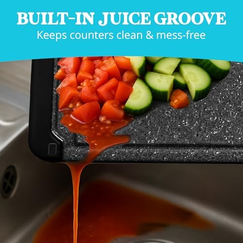 Large Plastic Cutting Board for Kitchen, 18-Inch Reversible Chopping Board