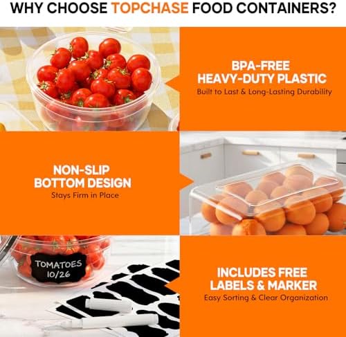 50 PCS Food Storage Containers with Lids BPA-Free (25 Containers & 25 Lids)