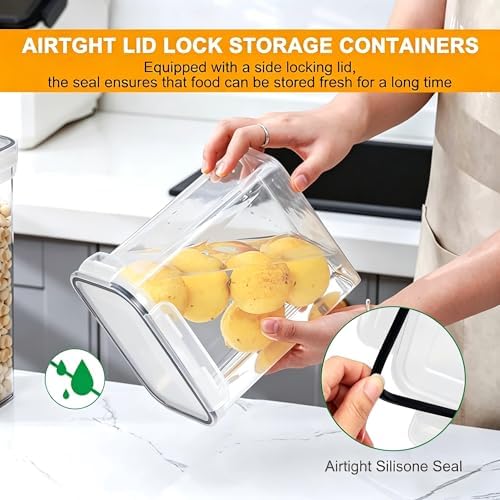 28pcs Airtight Containers, Clear Stackable Dry Food Storage