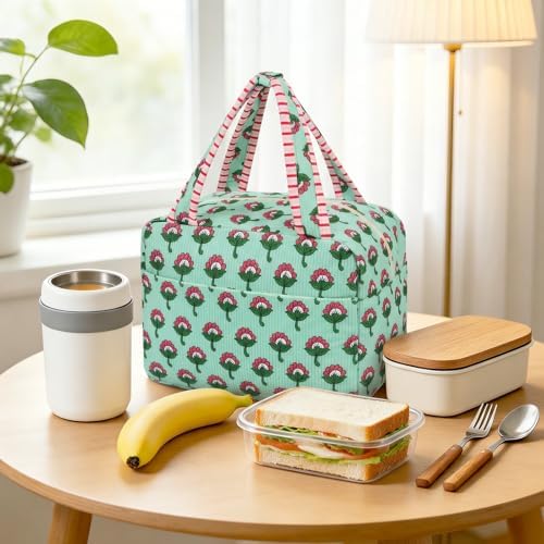 Lunch Box for Women, Insulated Reusable Lunch Bag, Cute Lunch Tote Bag