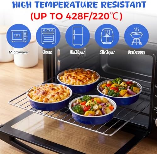 Yinder 120 Pcs Mini Cake Pans with Lids, Mini Pie Tins (Sapphire Blue)