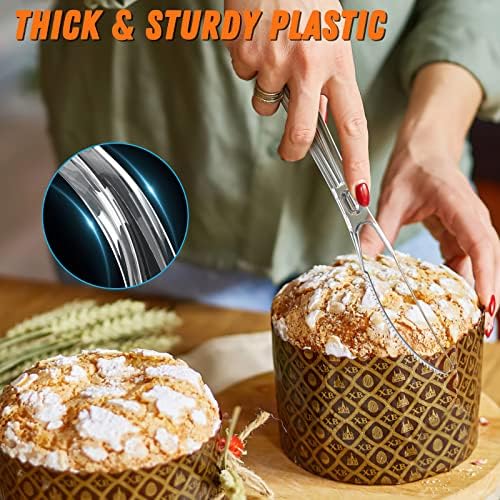 Dipoo 7.5" Clear Plastic Knives Heavy Duty, 84 Count