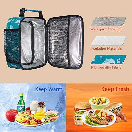 Hap Tim Lunch Box, Insulated Lunch Bag, Reusable Lunchbox Cooler Bag Shark (18654-SK)