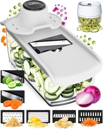 Fullstar Pro Mandoline Vegetable Slicer, Grater & Spiralizer with Container