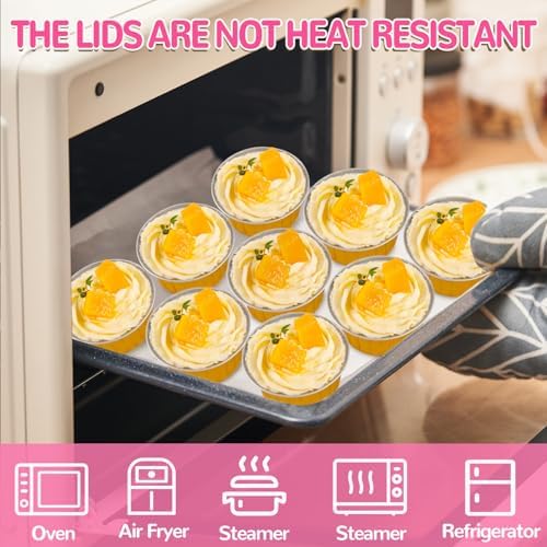 60Pcs Mini Aluminum Foil Baking Loaf Pans with Lids and Spoons