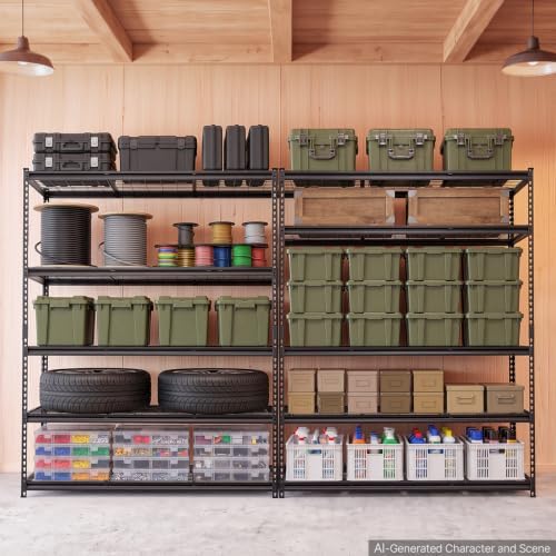VEVOR Storage Shelves, 5-Tier 3000 lbs Garage Shelving 60 x 24 x 77 in