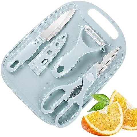 Portable Mini Travel Cutting Board Set for Camping & Outdoor (Blue)
