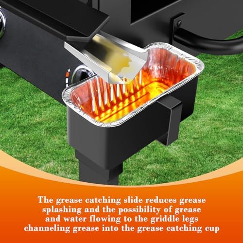Uniflasy Grease Catcher Kit for Blackstone 17"-36" Griddles, 20 Liners