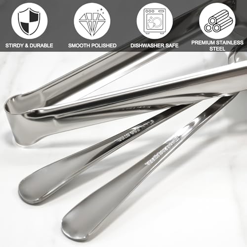 30 Pieces Stainless Steel Large Serving Utensils Set with Serving Spoons, Slotted Serving Spoons, and Serving Tongs Metal Serving Utensils for Parties Buffet Banquet