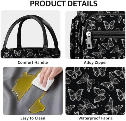 Lunch Bag Women Stylish Quilted Lunch Boxes for Adult Fit and Fresh Cooler Insulated Lunchbox for Work Cute Small 11 Liters Compact Lunchbag Waterproof