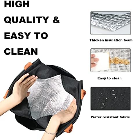 Joymee Insulated Lunch Bag For Women Reusable Leakproof - Black