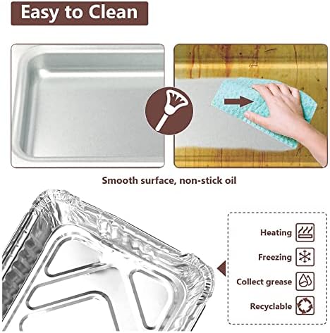 Uniflasy 67047 Catch Pan for Weber Spirit/Spirit II 200/300 Genesis and Genesis II LX200/300 Series Grill for Weber Traveler Drip Tray with 6415 Aluminum Liner, Replacement for Weber 67047 83156 6415
