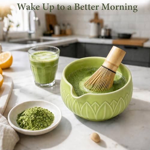 Matcha Whisk Set with Ceramic Bowl & Bamboo Chasen