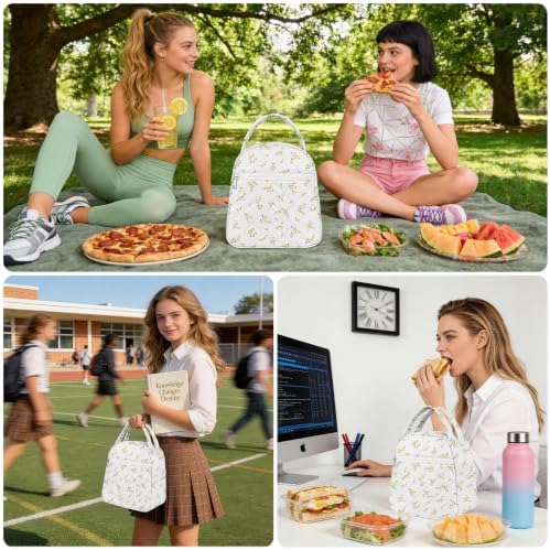 Paquesta Lunch Bag Women Stylish Quilted Lunch Boxes for Adult