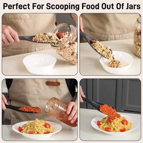 3 PACK Silicone Cooking Spoon Spatula for Nonstick Cookware, Heat‑resistant