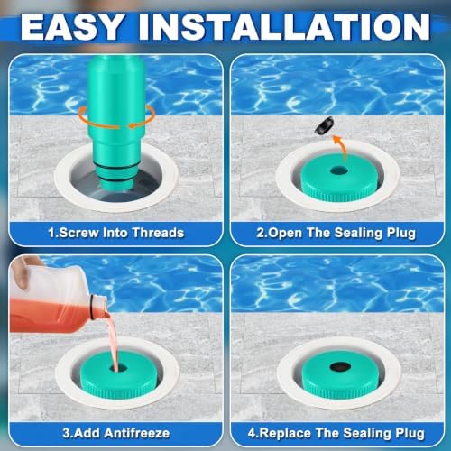 2 Pack Pool Skimmer Plug for 1-1/2 in and 2 in Threaded Skimmers