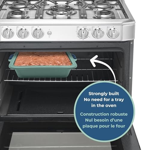 Starfrit Silicone Bakeware 8" (20cm) Muffin Pan, Metal Frame, Green