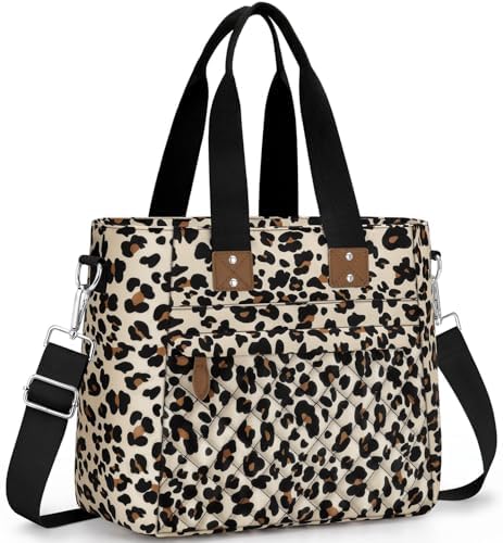 Capolo Lunch Bag for Women,Large Insulated Lunchbox Tote Reusable,L-Leopard