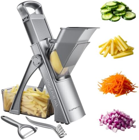 SupMaKin Safe Mandoline Slicer Plus for Kitchen, Vegetable Slicer & Chopper