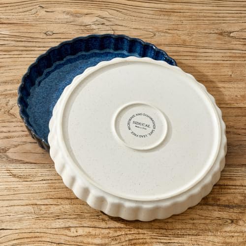 Ceramic Pie Pan for Baking[10 inch],NonStick Ceramic Quiche Baking Dish