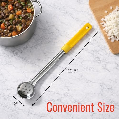 1 oz Slotted Stainless Steel Portion Control Ladle Spoodle - [Pack of 12]