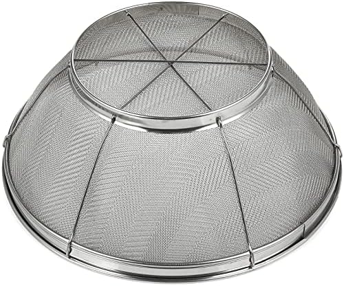 Juvale Stainless Steel Fine Mesh Strainer - Durable Rust-Resistant Mesh Colander - Ergonomic Handle Rice Colander - Ultra-Fine Flour Sifter - Dishwasher Safe with Stable Design - 11 in x 4 in, Silver