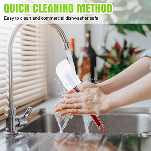 Meekoo 5 Pcs 10 Inch Rubber Spatula High Heat Resistant Silicone Spatula