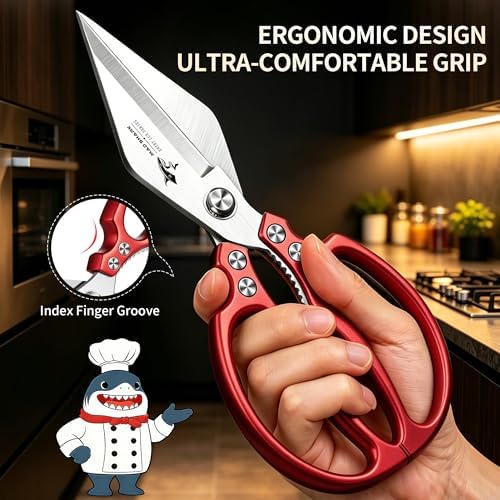 MAD SHARK Heavy Duty Kitchen Shears, All Purpose Kitchen Scissors