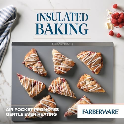 Farberware GOLDEN BAKE Nonstick Jumbo Baking Cookie Sheet, Light Gray
