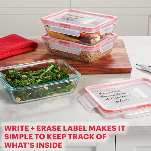 Pyrex Freshlock (10-Pack) Mixed Sizes Airtight Glass Food Storage Set