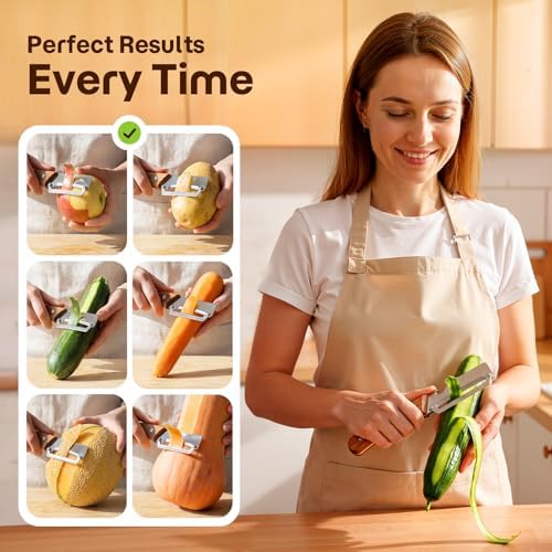 3-Pack Multi-Functional Vegetable Peeler for Kitchen Fruit Potato
