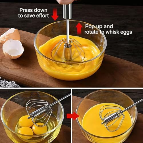 3 Packs Stainless Steel Whisk Set,Whisks for Cooking Non Scratch