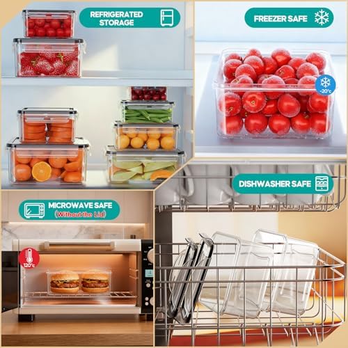 40 Pcs Food Storage Containers with Lids Airtight (20 Lids & 20 Containers)