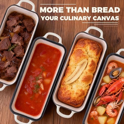 Cast Iron Loaf Pan with Lid, 11x5 Inch 5.8 Qt Sourdough Pan