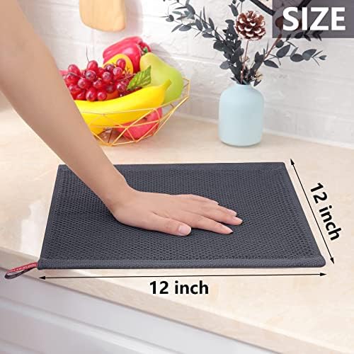 Homaxy 100% Cotton Waffle Weave Kitchen Dish Cloths 18-Pack, Mixed Color