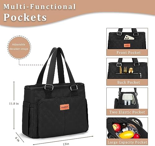 HSHRICH Insulated Lunch Bag Women - Large Tote Lunch Box For Work