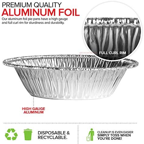 Stock Your Home 4 Inch Mini Aluminum Foil Pans (50 Count) – Disposable Small Tins for Baking Tiny Treats, Fruit Tarts, Quiche, and Mince Pies